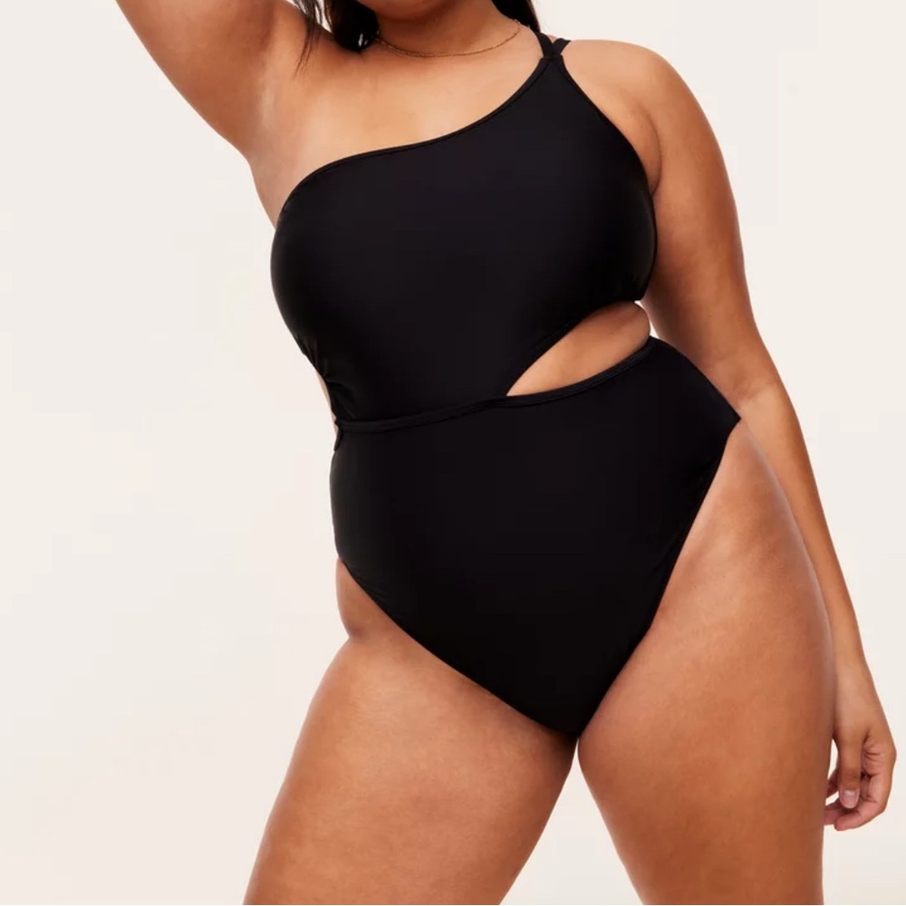 Adore Me Black One Piece Swimsuit